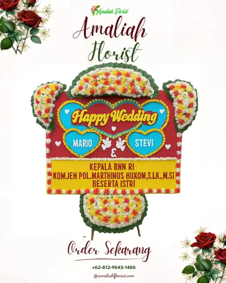 Papan Bunga Pernikahan Toso
